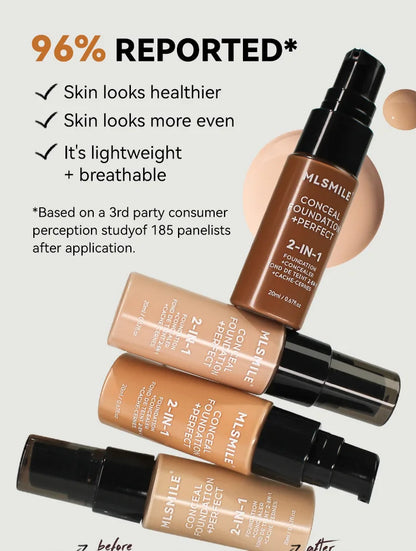 Concealer Matte Foundation BB Cream Oil Control Pre-Makeup Primer Natural Waterproof and Long-lasting Makeup Foundation Makeup