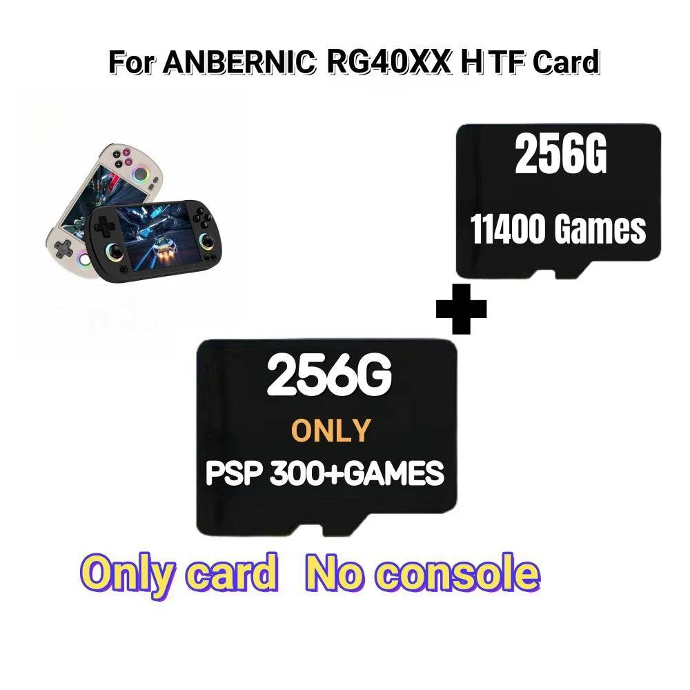 For Anbernic RG40XX H Game TF Card Plug&play Pre-install Retro Games PSP 256G Memory Handheld Gaming SD Card System Card RG40XXH - MarvelouStoree