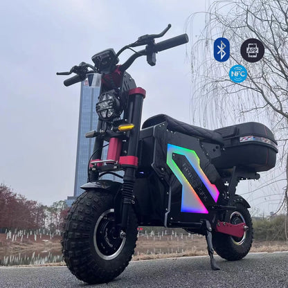 2024 72V 12000W Moped Electric Scooters for Adults 10000w Dual Motor Fat Tire Seated Electric Motorcycles Scooter Bike