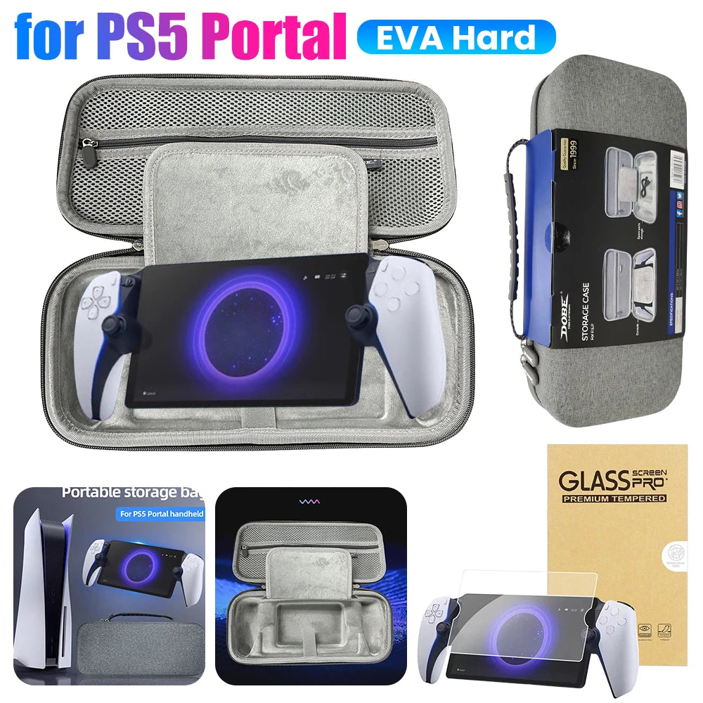 EVA Bag for PS5 Portal Travel Carrying Case Bag Protective Storage Bag for PS Portal for Sony PS5 PlayStation5 Portal Accessory