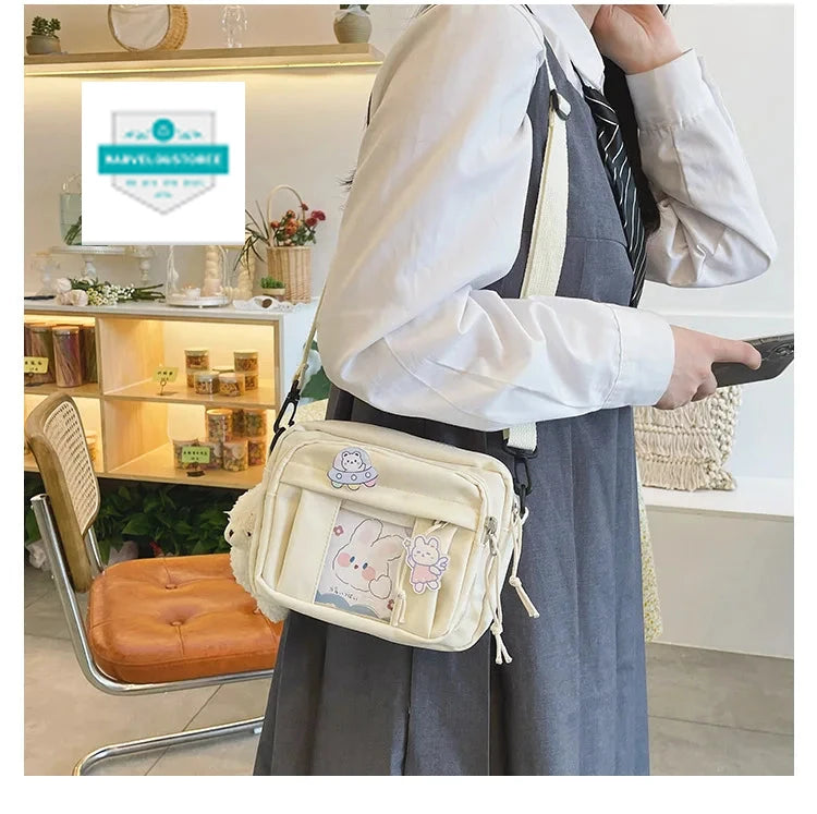 New Kawaii Bag Girls 2024 New JK Transparent Bag Small Crossbody Bag For Women Purses and Handbags Shoulder Bag Itabag Bolso