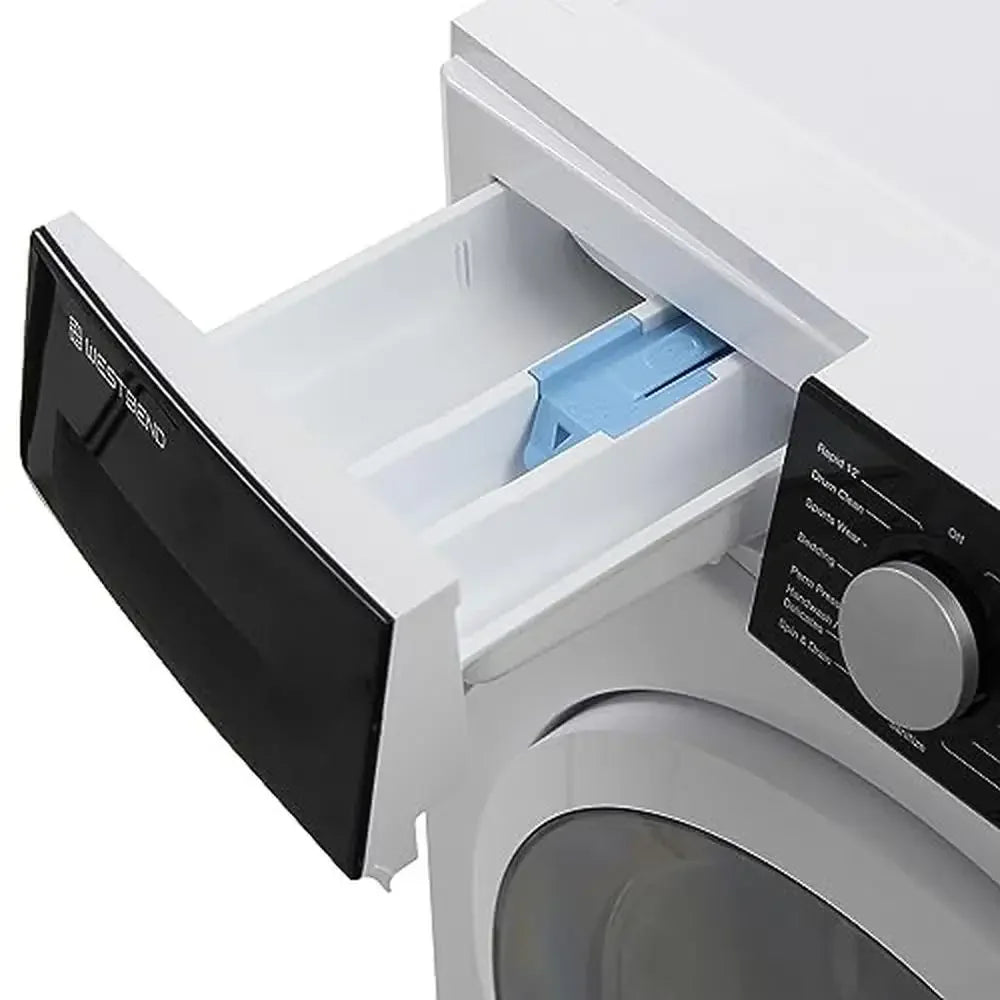 Compact Front Load Washer 2.2-Cu.Ft 15 Cycles LED Display White Space-Saving Design Easy-to-Use