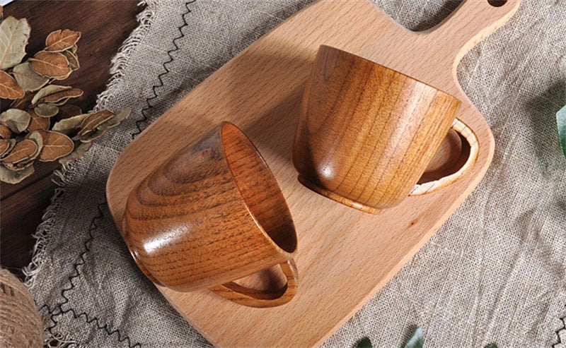 Wooden Big Belly Cups Handmade Natural Spruce Wood Cups Beer Tea Coffee Milk Water Cup Kitchen Bar Drinkware for Kitchen