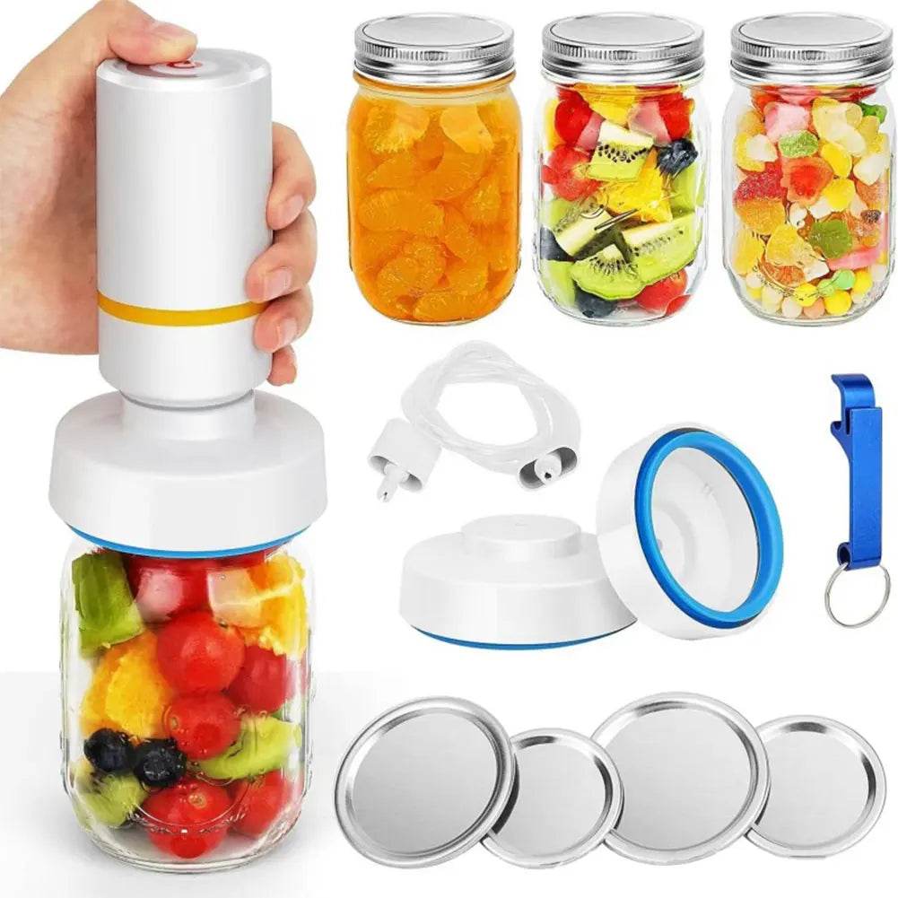 Electric Jar Vacuum Sealing Machine Attachment Kit BPA Free Canning Vacuum Sealer Odorless for Wide Mouth Jars - MarvelouStoree