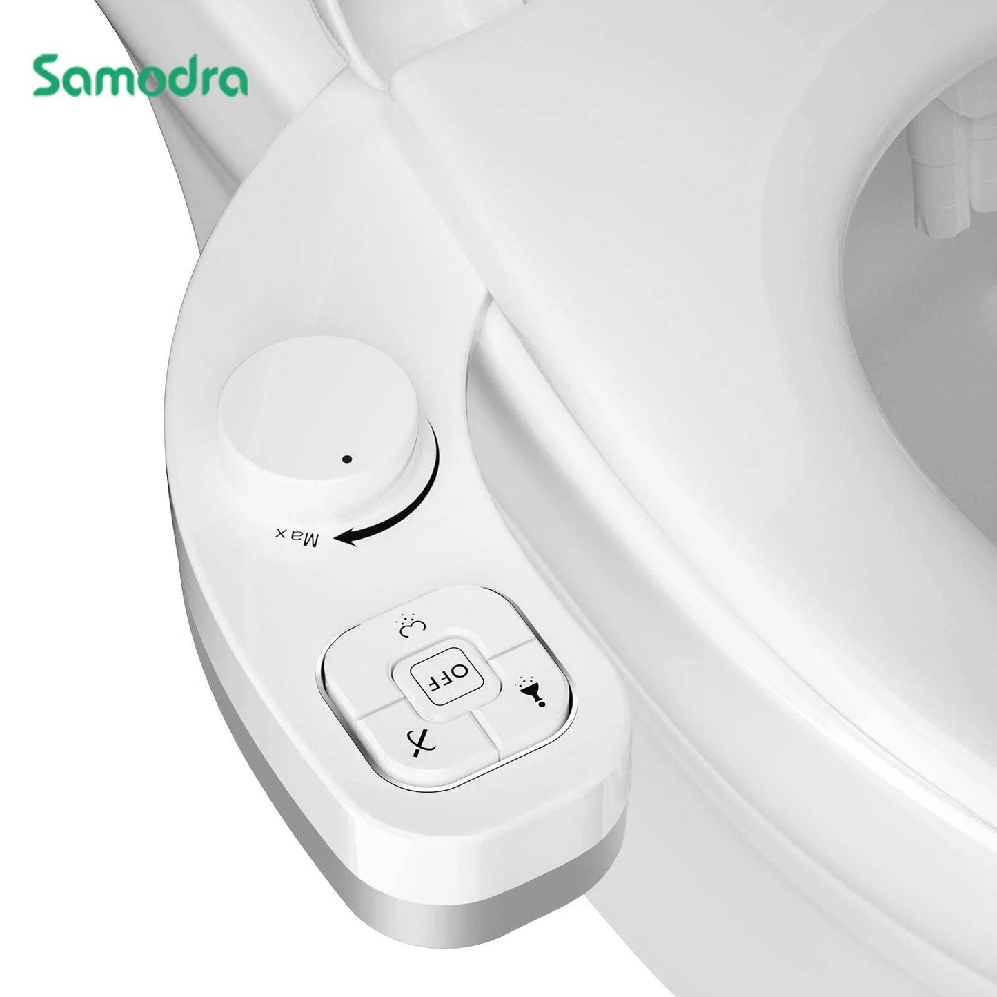 SAMODRA Non-Electric Bidet - Self Cleaning Dual Nozzle (Frontal and Rear Wash) Water Bidet Toilet Seat Attachment - MarvelouStoree