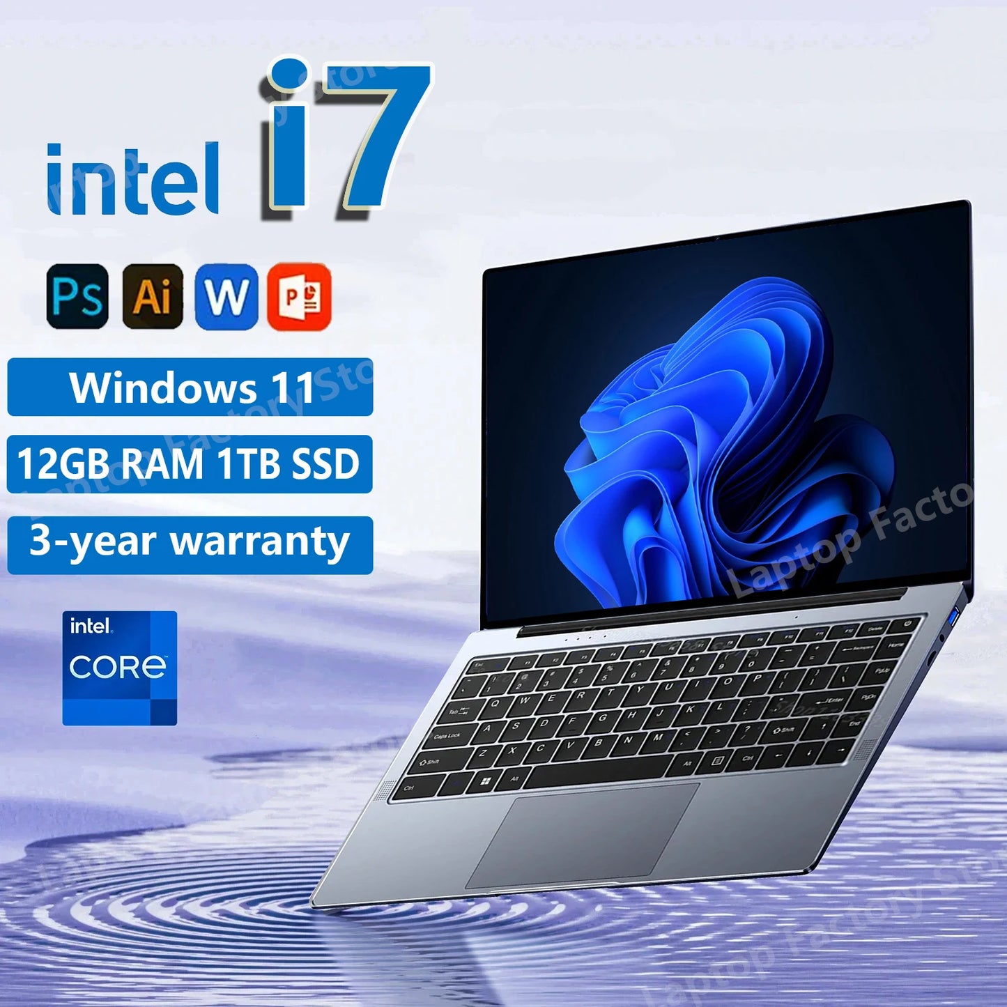 2025 NEW 14.1 " Portable Laptop Computer Intel Core i7 7500U Dual Core 12GB RAM 1TB 2TB SSD Windows 11 Laptop Pc Gamer Notebook