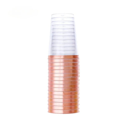 50/100 disposable cup gold silver rose gold hard plastic The tableware set is perfect for weddings Thanksgiving and Christmas