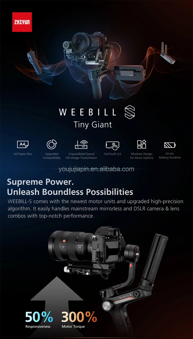 Weebill S 3-Axis Mirrorless Camera Gimbal Handheld Stabilizer PK Ronin S AK2000