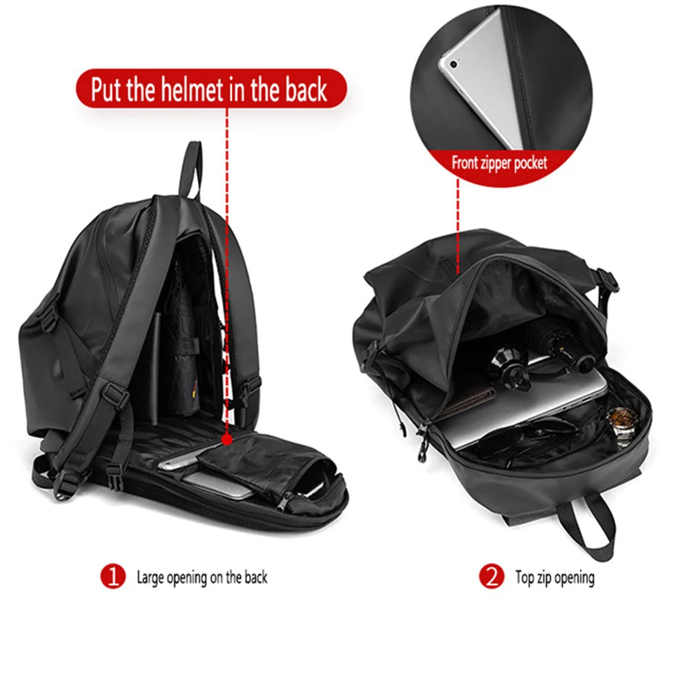 Waterproof Motorcycle Backpack Outdoor Sports Moto Biker Cycling Riding Helmet Backpack Reflective Business Travel Laptop Bag