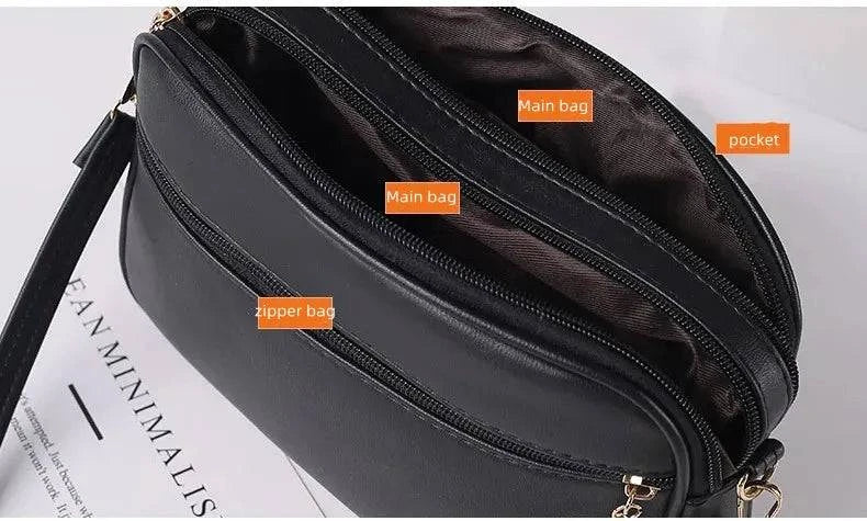 2024 Women's One Shoulder Small Square Handbag New Cross Border Foreign Trade Lingge PU Crossbody Versatile Small Messenger Bag