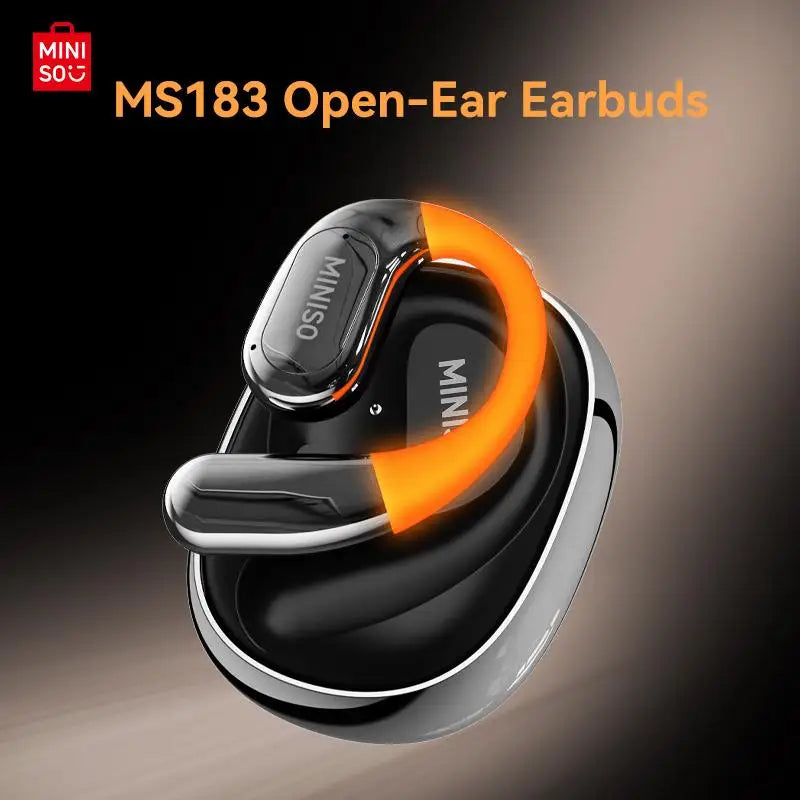 MINISO MS183 Open Ear Luminous Wireless Earbuds 360° Rote HIFI Sound Quality Sports Bluetooth Headphones IPX5 Waterproof