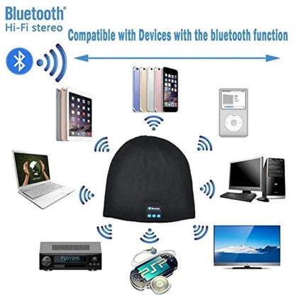 Music Earphone Hat Rechargeable Bluetooth Headphone Wireless Smart Cap Headset Warm Beanie Speaker Hunting Camping Running