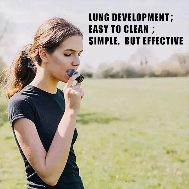 Respiratory Muscles Portable Lightweight Lung Exerciser Compact Silicone Breathing Exercise Device - MarvelouStoree