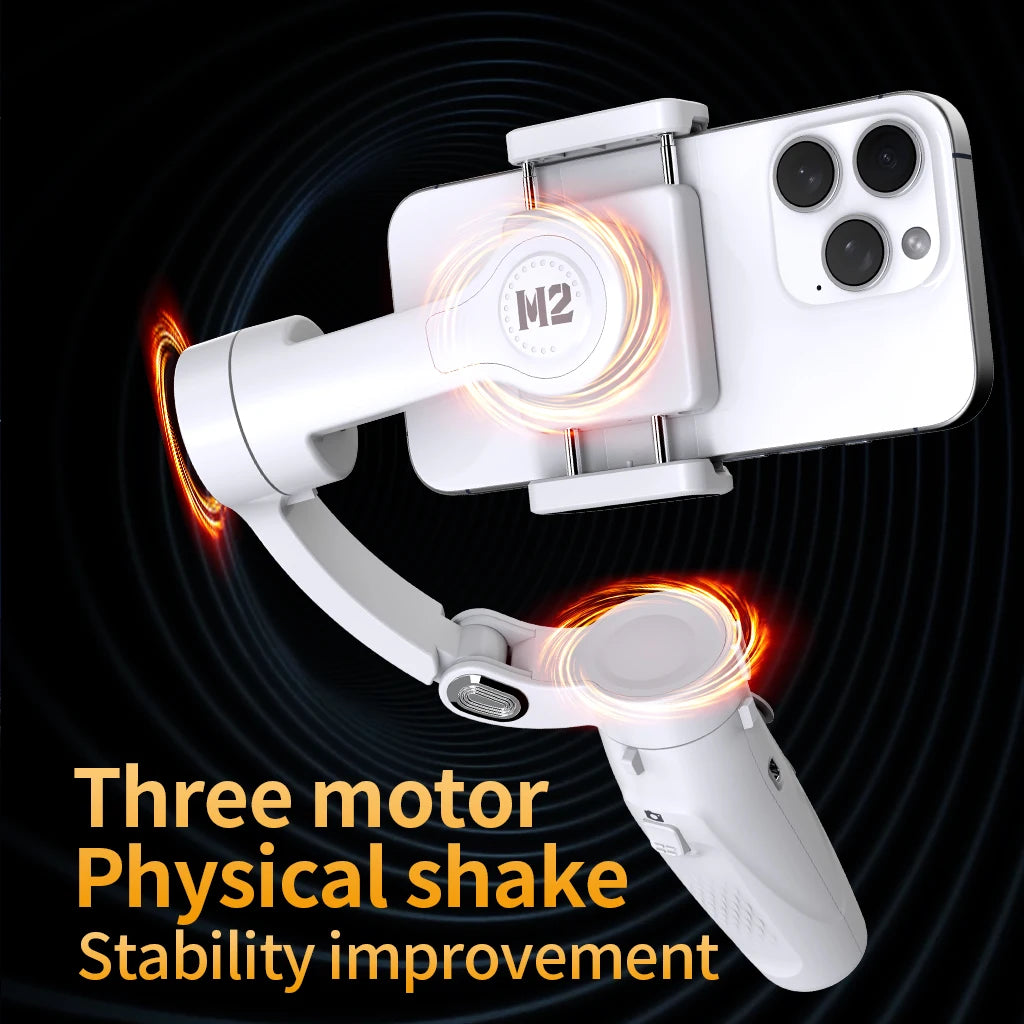 Stabilizer 3-Axis Handheld Gimbal Stabilizer for Smartphone Tiktok Iphone Xiaomi Smartphone live M2-1 New 360 Rotation