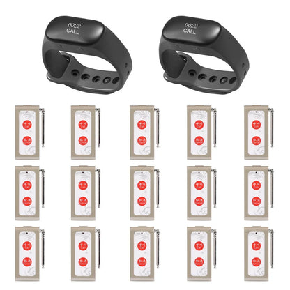 Wireless Wristband Watch System Pager Waiter Calling Alarm Pager Bracelet Receiver For Restaurant Plant  Bar Cafe Bank Hotel KTV