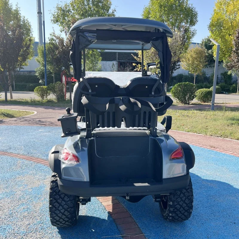 2 Seats 72V Lithium Battery 2 Passengers Electric Off Road Club Car Golf Buggy Cart with Golf Bag Rack