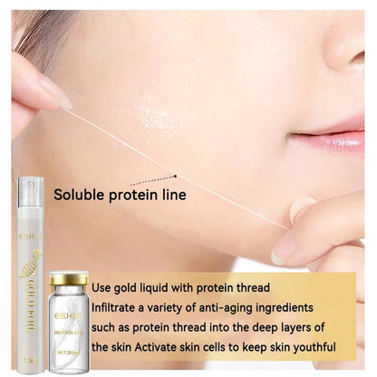 Protein Thread Lifting Kit Face Lift Firming Absorbable Anti-Aging Facial Serum Collagen Wrinkle Remove Skin Care Essence 2024