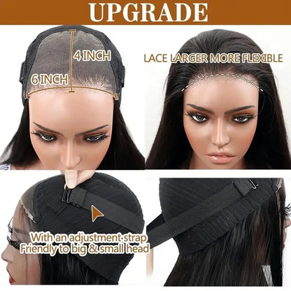 Glueless Wigs For Women Pre Plucked Ready to Wear Human Hair Wigs Pre Cut Pre Plucked Bleached Knots Glueless Closure Wig