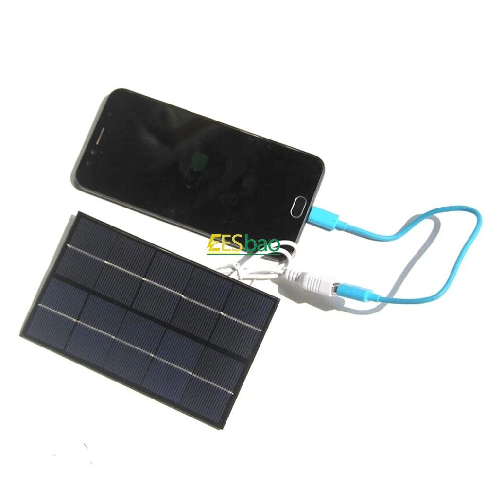 Wholesale Solar Panel USB Waterproof Outdoor Hiking Camping Portable Battery Mobile Phone Charging Bank Charging Panel