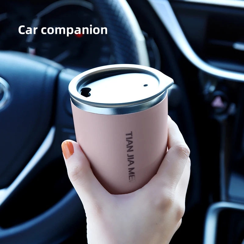 300ml Stainless Steel Coffee Mug Leak-Proof Travel Thermal Vacuum Flask Insulated Cup Milk Tea Water Bottle Tumbler Drinkware