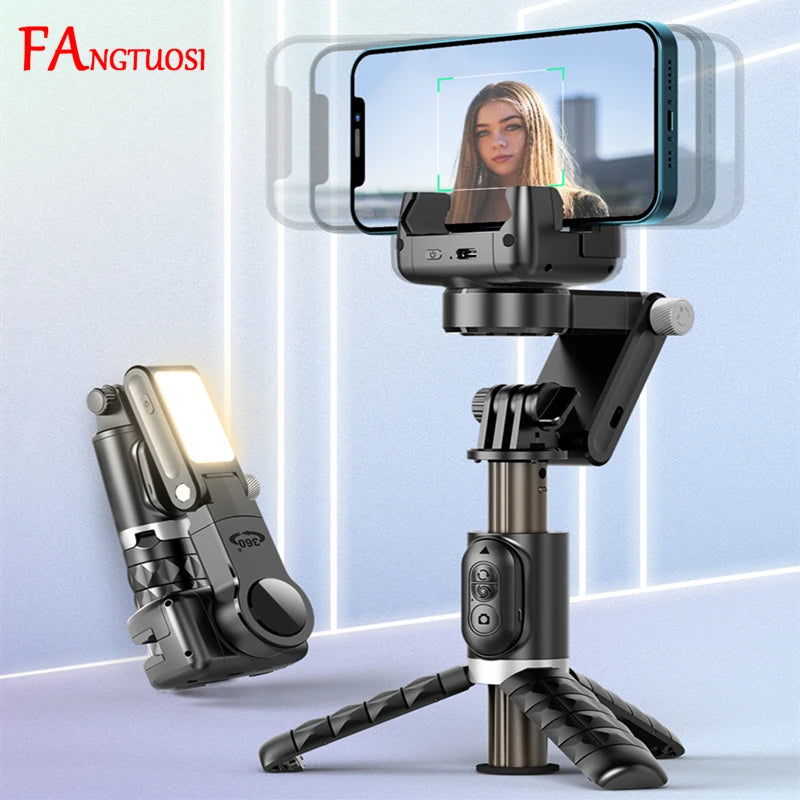 360 Rotation Following shooting Mode Gimbal Stabilizer Selfie Stick Tripod gimbal For iPhone Phone Smartphone live photography