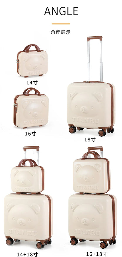 2023 New Cartoon Travel Suitcase with Hand bag 20 inch Girls Trolley Bag Fashion Women Suitcase Rolling Luggage set