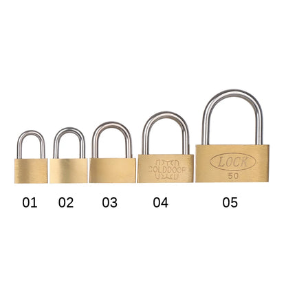 Mini Brass Padlock With 2 Keys Locker Case Supply Travel Suitcase Luggage Case Padlock Security Tool Simple Small Copper Lock