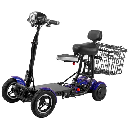 handicapped Foldable Electric Scooter Adult Dual motor 4 Wheels Folding Electric Wheelchair Scooter For Elderly People