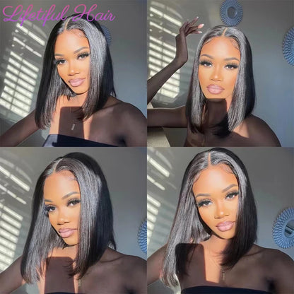 Glueless Bob Hair Wig Human Hair Ready To Wear Straight Transprent 4x4 Lace Closure Wigs For Women Glueless Wigs Human Hair