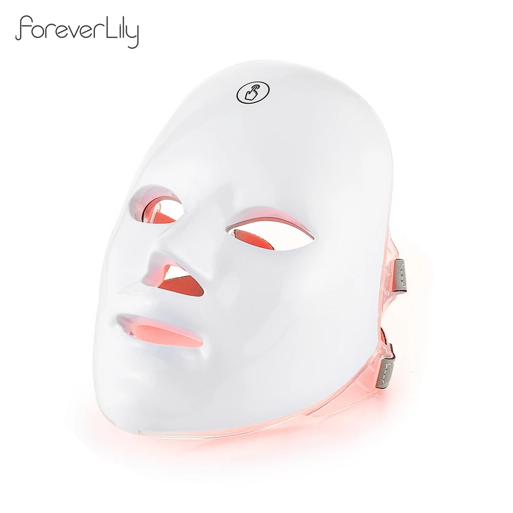 7 Colors Photon Facial LED Mask Red Light Therapy Anti Aging Face Neck Beauty Mask Relaxation Treatment Anti-Wrinkle Skin Care