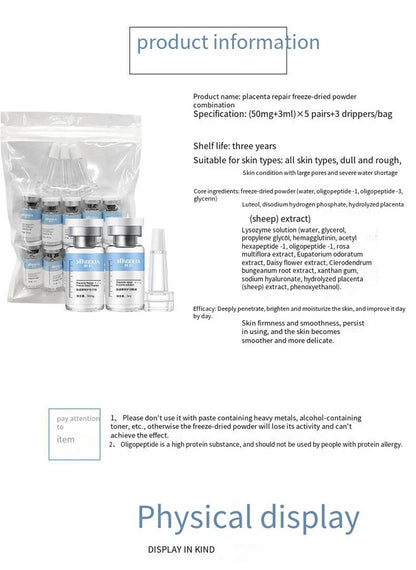 Oligopeptide Placenta Serum Moisturizing Hydrating Face Serum Acne removal Anti-wrinkle Anti-aging Whitening Skin Care