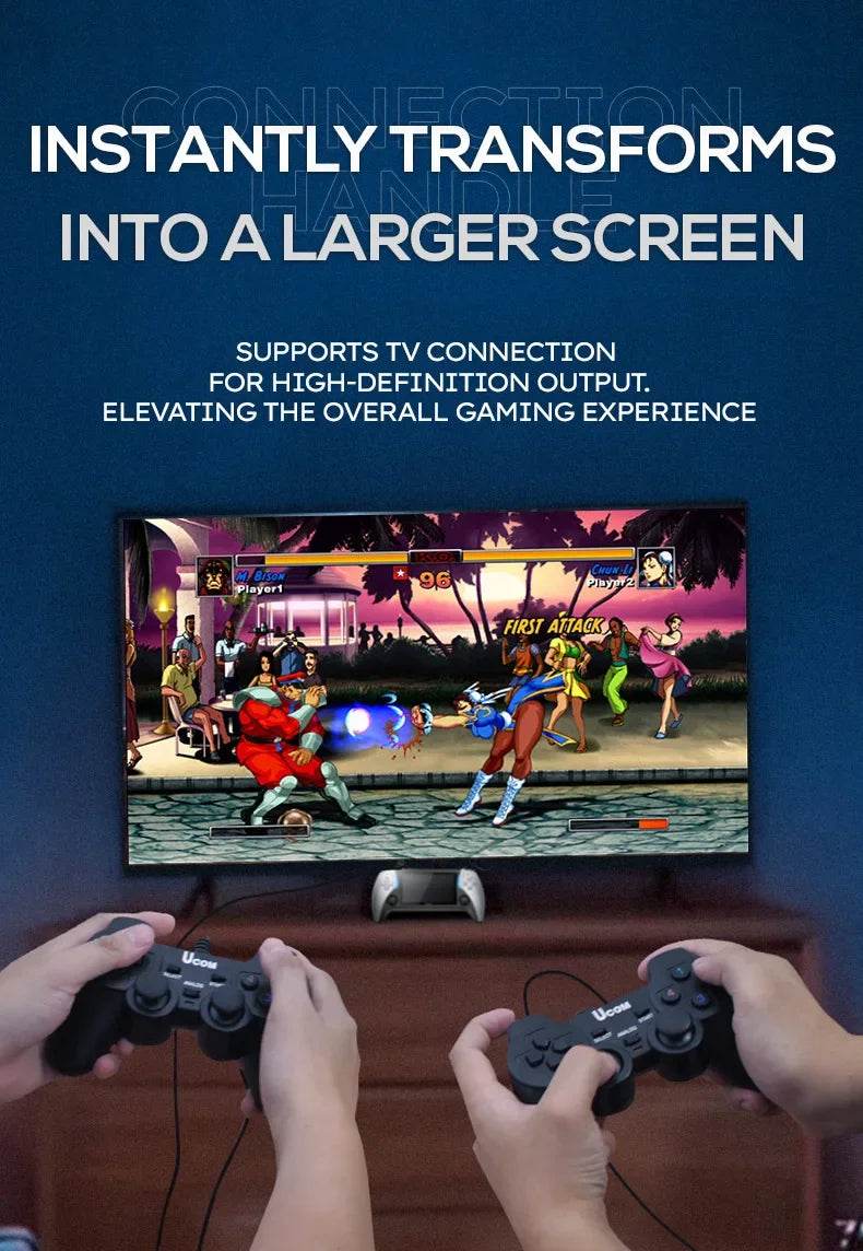 2024 New Project X Handheld Game Console Ps5 High-definition Arcade With Dual Player And Dual Controller Support Christmas Gift - MarvelouStoree