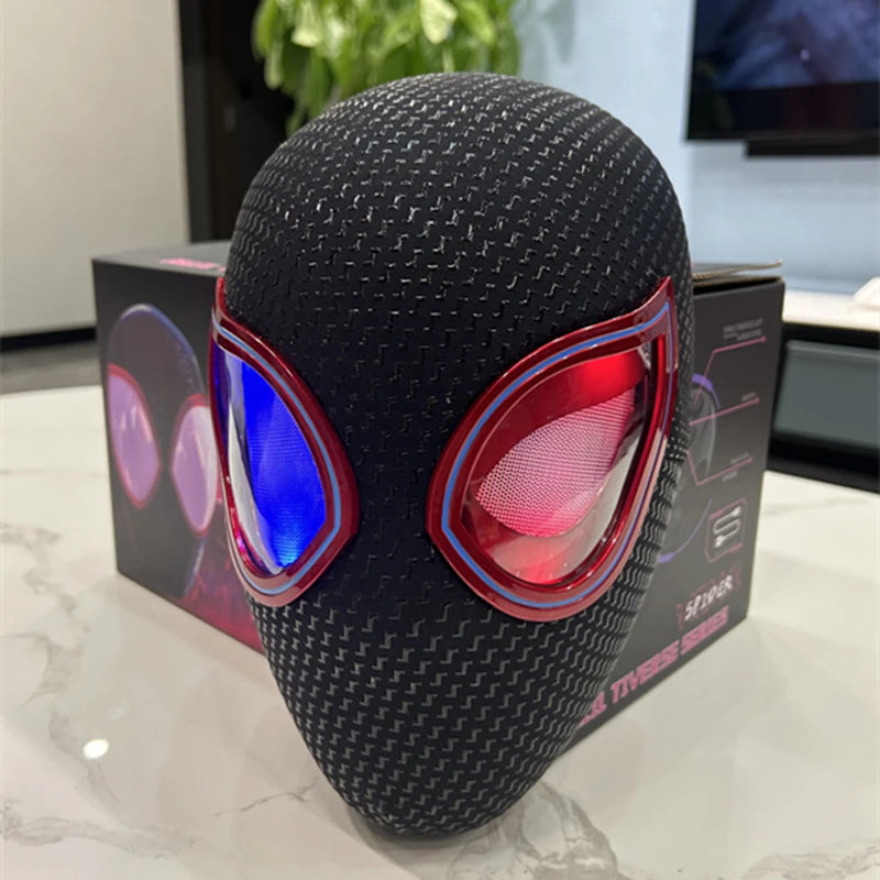 Miles Spiderman Headgear Mask Cosplay Moving Eyes With Ligth Electronic Mask Spider Man 1:1 Remote Control Toys Adults Kids Gift