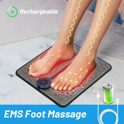 EMS Foot Massager Pad Electric Foldable Massage Mat Muscle Stimulation Relief Pain Relax Feet,Neck Massager