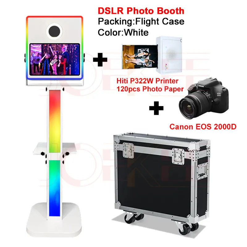 15.6 inch Touch Screen Portable Selfie Machine Magic Mirror Photo Booth DSLR Photo Booth for Weddings Parties Events