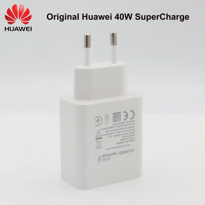 Huawei Original 10V4A Supercharge Charger 40W EU Charge Adapter 5A USB Type C Cable for Nova 5 5t 5 Pro Mate 30 Pro P20 P30 Pro