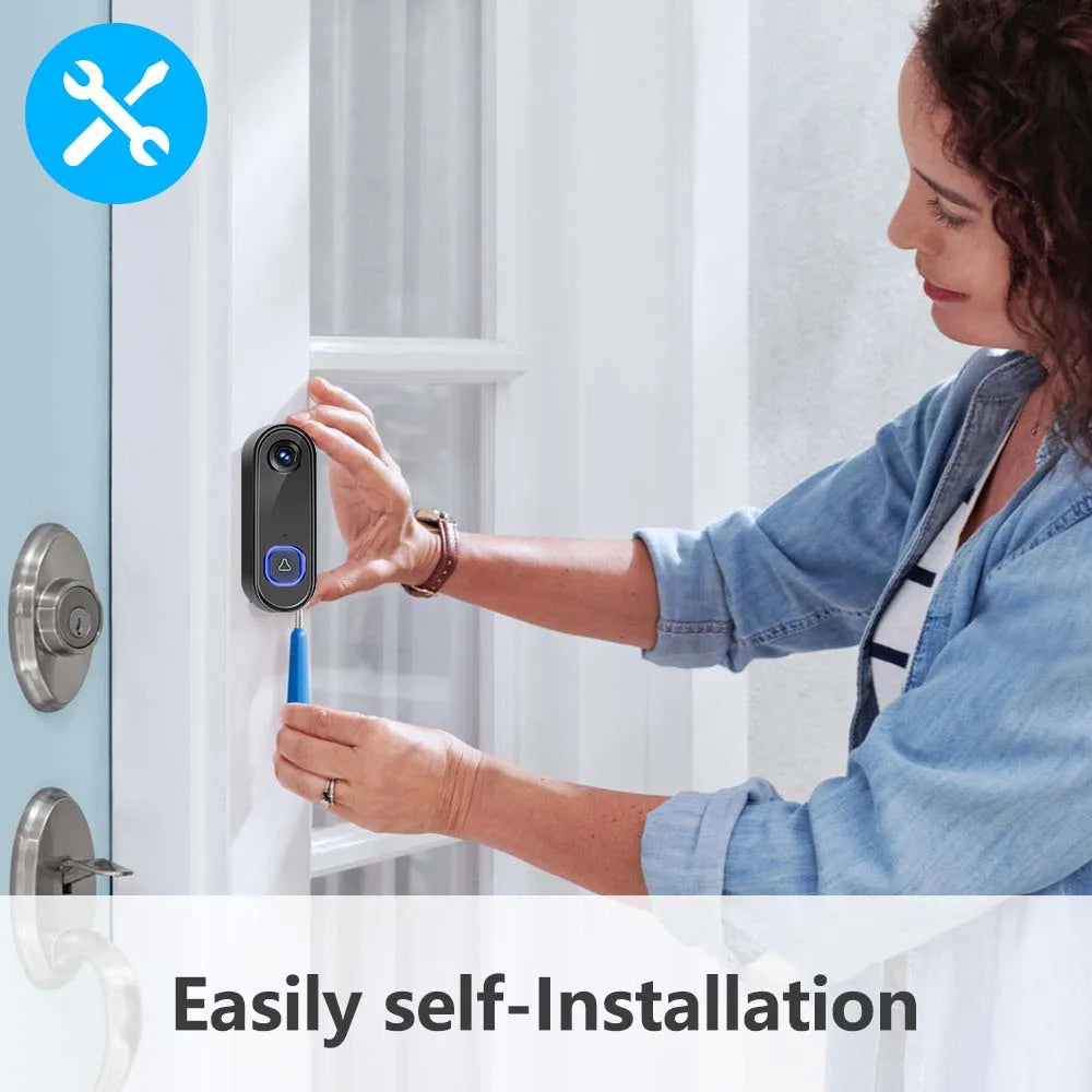 Tuya Video Doorbell 1080P WiFi Wireless Outdoor WaterProof Camera AC Power Security Protection Home Surveillance Alexa Google