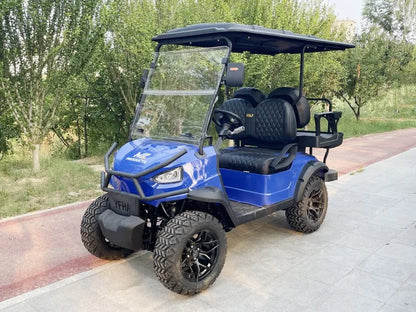 2023 New Tourist Golf Carts Four-Whee 4 Seat 48V 72V Vehicle Street Legal Electric Golf Cart 6 Seater Lithium Battery Golf Car