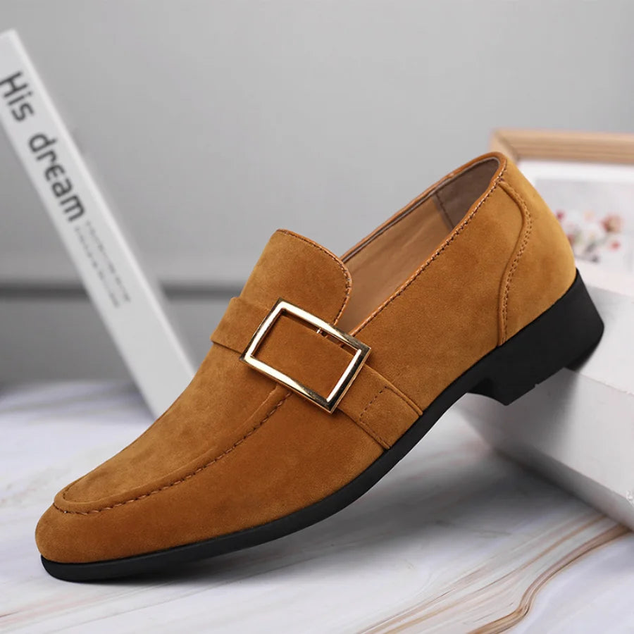 Spring New Mens Casual Business Shoes Loafers Men Dress Shoes Faux Suede Driving Shoes Fashion Formal Shoes for Men Sneakers