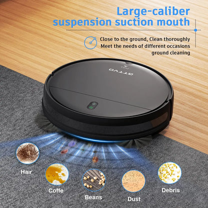 ZCWA BR151 Robot Vacuum Cleaner Auto Charging 6000Pa Power App Control Water Tank Wet  Robot Vacuum Cleaner Electric Sweeper