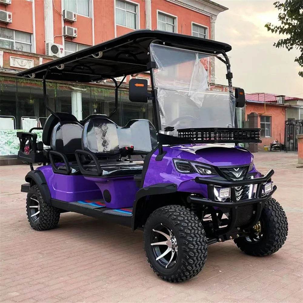 Customize New Club Sightseeing Golf Car 4/6 Seater 48V 60V Off-road Solar Electric Golf Cart - MarvelouStoree