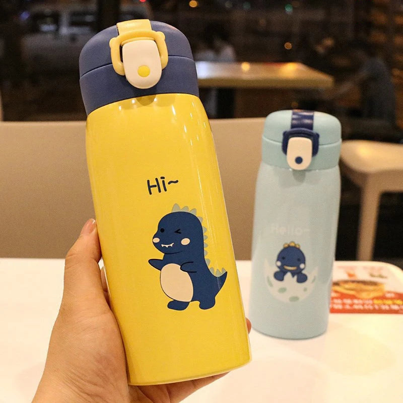 350/500ml Dinosaur Thermal Mug Bouncing Lid Stainless Steel Thermos Water Bottle for Kids Children Child School Christmas Gift