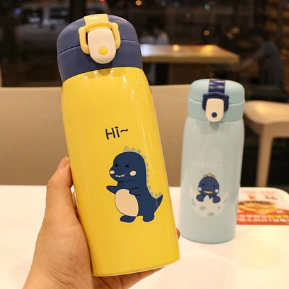 350/500ml Dinosaur Thermal Mug Bouncing Lid Stainless Steel Thermos Water Bottle for Kids Children Child School Christmas Gift