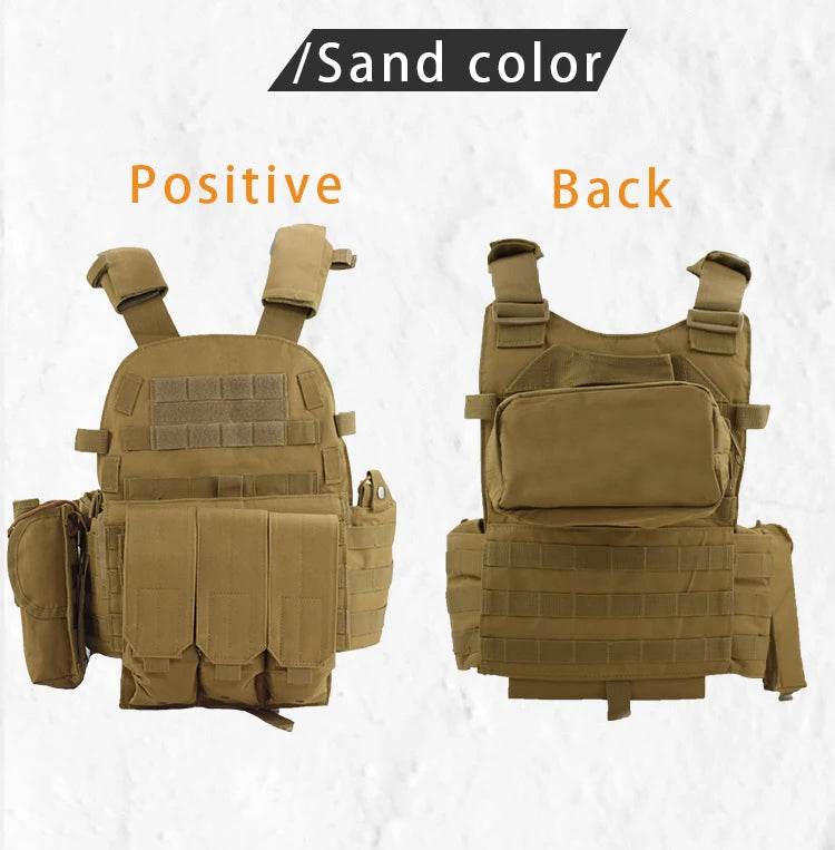 6094 Military Combat Army Wargame VestNylon Pouch Molle Gear Tactical Vest Body Armor Hunting Plate Carrier Airsoft Accessorie