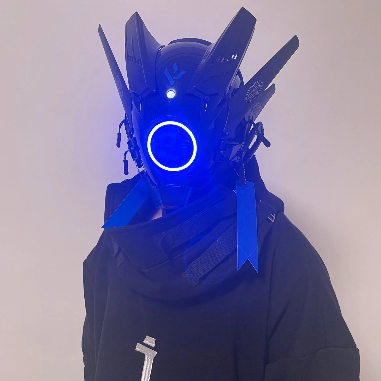 Cyberpunk Mask Cosplay Mask Personalized Face Mask Cosplay - Luminous Mask - Led Mask - Samurai Helmet