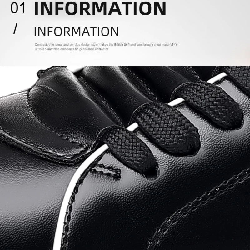 Luxury Man Casual Leather Shoes Spring Autumn New Fashion Leather Shoes British Style Men's Business Shoes Flat Working Footwear