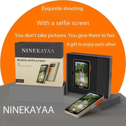 NINEKAYAA XQ07 Monitor Screen for Using Phone Rear Camera for Smartphone Selfie Live Stream Video Recording For iPhone Samsung