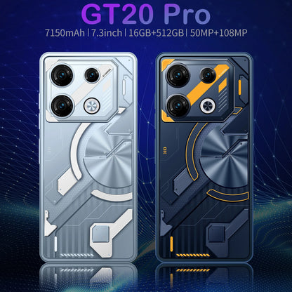 Original GT20 Pro Smartphone 5G 7.3inch HD Android 14 22G+2TB Cell Phone Dual SIM Mobile Phones 50+108MP 7000mAh  Unlocked NFC