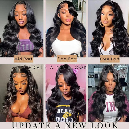 180% Body Wave Glueless Wig Human Hair Ready To Wear 5x5 Lace Closure Human Hair Wigs For Women 6x4 Pre-Cut Lace Closure Wig