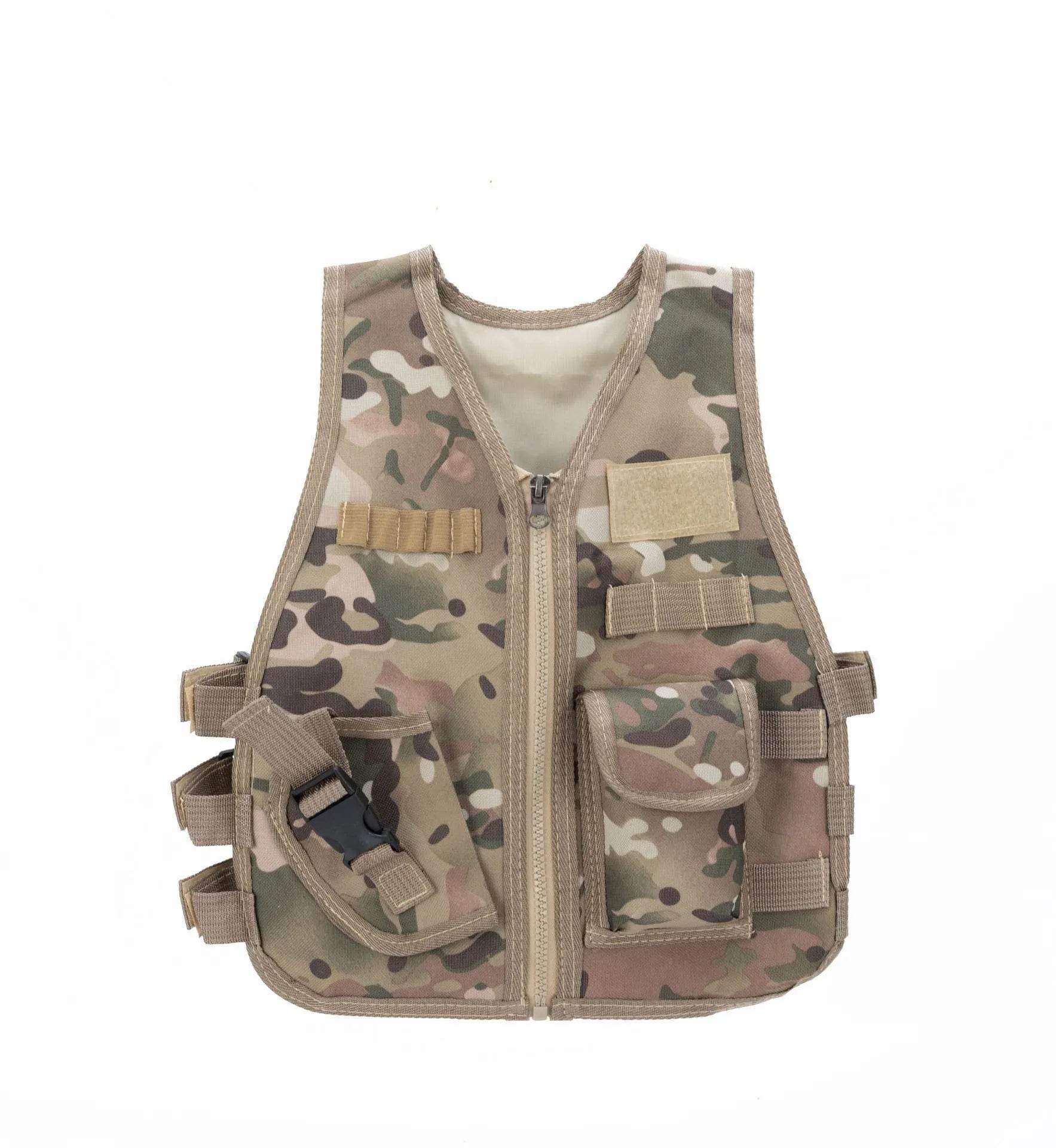 Kids Camouflage Military Uniform For Boy Special Forces Combat Tactical Vest Girls Militar Cosplay Training Soldier Clothes